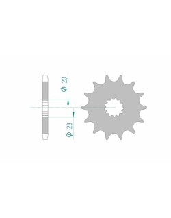 Pignon AFAM acier standard 22404 - 525