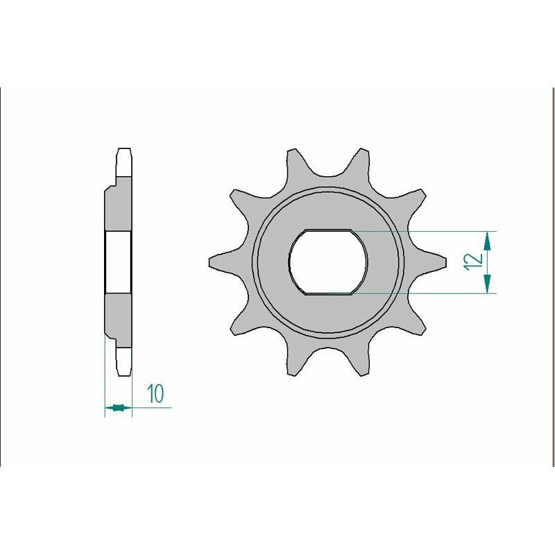 Pignon AFAM acier standard 94122 - 415 Pignon AFAM acier standard 94122 - 415