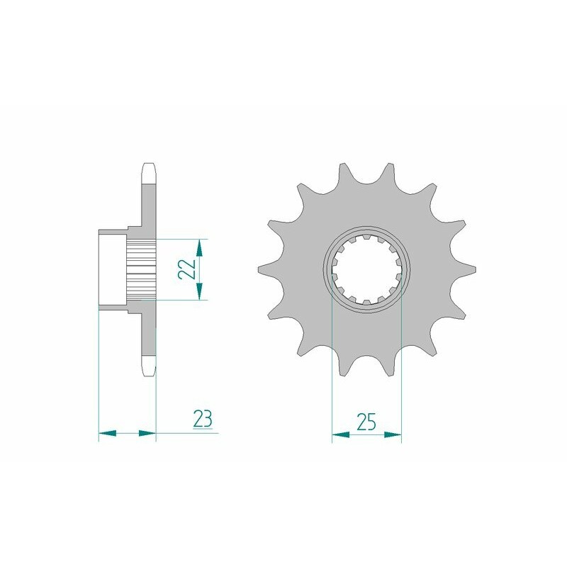 Pignon AFAM acier standard 58500 - 520 Pignon AFAM acier standard 58500 - 520