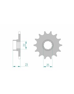 Pignon AFAM acier standard 58500 - 520