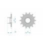 Pignon AFAM acier standard 58500 - 520 Pignon AFAM acier standard 58500 - 520