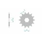 Pignon AFAM acier standard 30300 - 520 Pignon AFAM acier standard 30300 - 520