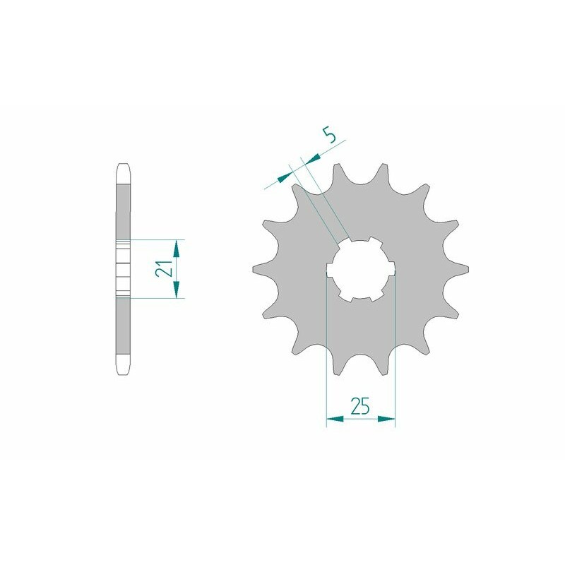 Pignon AFAM acier standard 30300 - 520 Pignon AFAM acier standard 30300 - 520