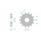 Pignon AFAM acier standard 20505 - 530 Pignon AFAM acier standard 20505 - 530