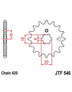 Pignon JT SPROCKETS acier standard 546 - 420