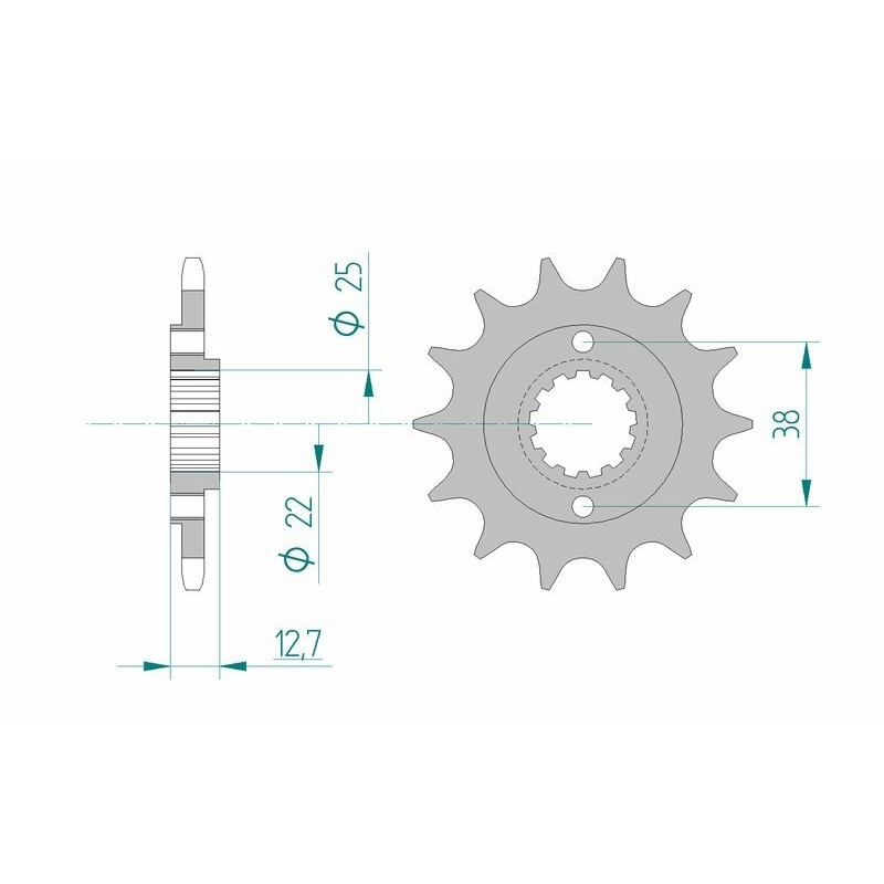 Pignon AFAM acier standard 24505 - 520 Pignon AFAM acier standard 24505 - 520
