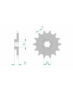 Pignon AFAM acier standard 94214 - 520