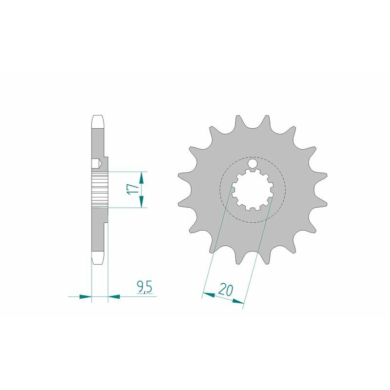 Pignon AFAM acier standard 94202 - 428 Pignon AFAM acier standard 94202 - 428