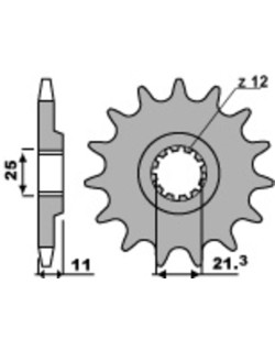 Pignon PBR acier standard 727 - 520