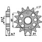 Pignon PBR acier standard 2071 - 520 Pignon PBR acier standard 2071 - 520