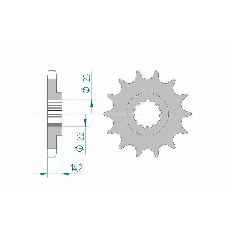 Pignon AFAM acier standard 22601 - 630 Pignon AFAM acier standard 22601 - 630