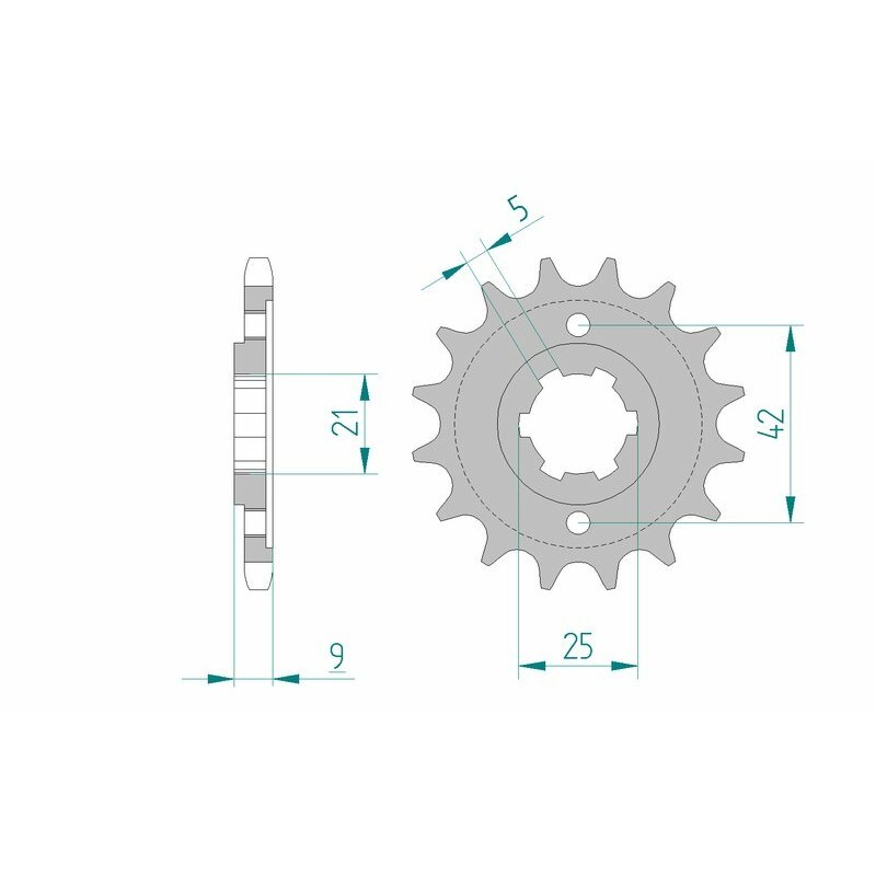 Pignon AFAM acier standard 21304 - 428 Pignon AFAM acier standard 21304 - 428