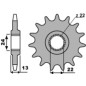Pignon PBR acier standard 3800 - 520 Pignon PBR acier standard 3800 - 520