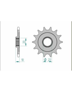 Pignon AFAM acier standard 43302 - 520