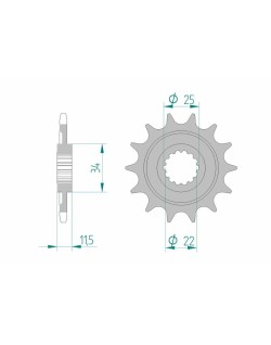 Pignon AFAM acier standard 43400 - 520