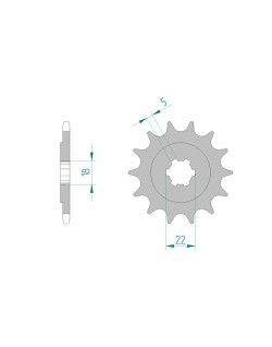 Pignon AFAM acier anti-boue 24201 - 520
