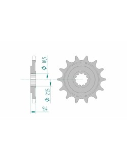 Pignon AFAM acier standard 20310 - 520