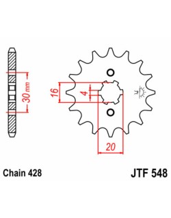 Pignon JT SPROCKETS acier standard 548 - 428