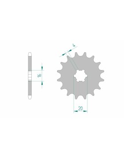 Pignon AFAM acier standard 30100 - 420