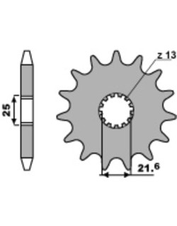 Pignon PBR acier standard 518 - 630
