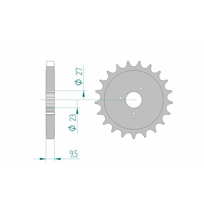 Pignon AFAM acier standard 94802 - 530 Pignon AFAM acier standard 94802 - 530