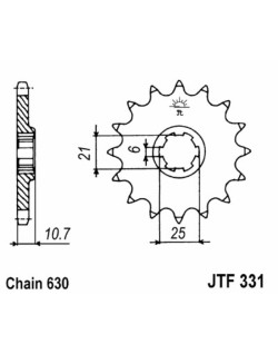 Pignon JT SPROCKETS acier standard 331 - 530