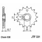 Pignon JT SPROCKETS acier standard 331 - 530 Pignon JT SPROCKETS acier standard 331 - 530