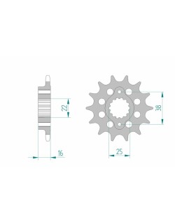 Pignon AFAM acier standard 52611 - 520