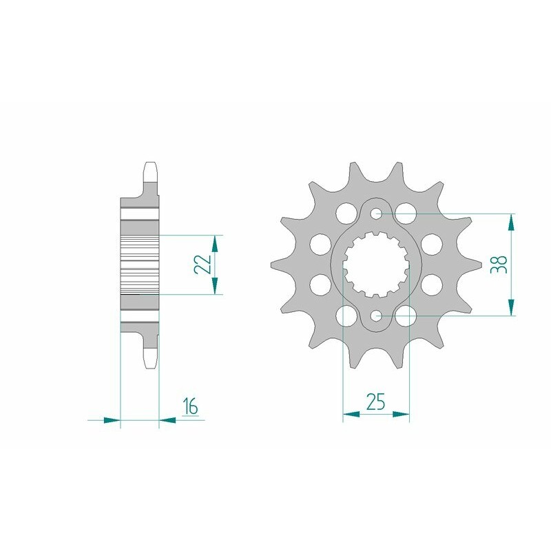 Pignon AFAM acier standard 52611 - 520 Pignon AFAM acier standard 52611 - 520