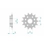 Pignon AFAM acier standard 52611 - 520 Pignon AFAM acier standard 52611 - 520