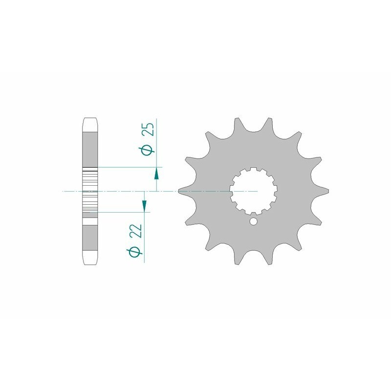 Pignon AFAM acier standard 24504 - 530 Pignon AFAM acier standard 24504 - 530