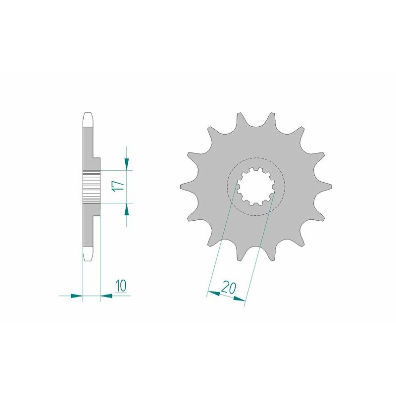 Pignon AFAM acier standard 94301 - 520 Pignon AFAM acier standard 94301 - 520