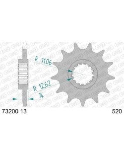 Pignon AFAM acier standard 73200-520