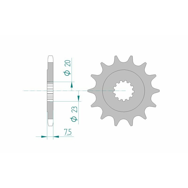 Pignon AFAM acier standard 22401 - 520 Pignon AFAM acier standard 22401 - 520