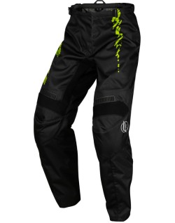 Pantalon enfant FLY RACING F-16 - noir/Neon Green/gris clair