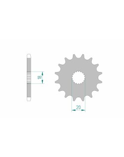 Pignon AFAM acier standard 22200 - 428