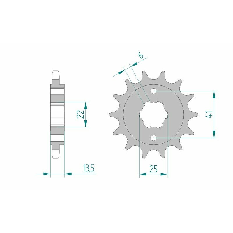 Pignon AFAM acier standard 20506 - 525 Pignon AFAM acier standard 20506 - 525