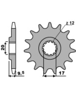 Pignon PBR acier standard 7005 - 420