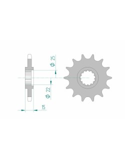 Pignon AFAM acier standard 24506 - 525