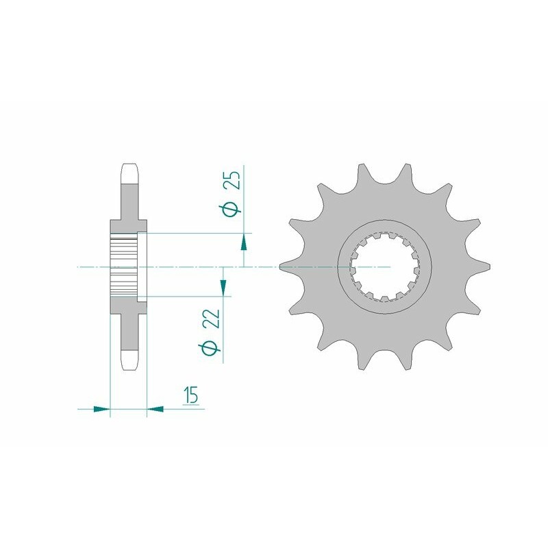 Pignon AFAM acier standard 24506 - 525 Pignon AFAM acier standard 24506 - 525