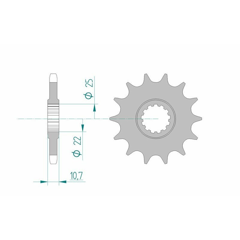 Pignon AFAM acier standard 21606 - 525 Pignon AFAM acier standard 21606 - 525
