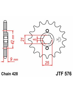 Pignon JT SPROCKETS acier standard 576 - 428