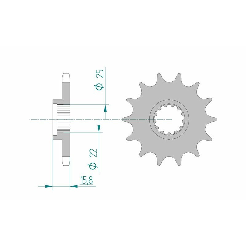 Pignon AFAM acier standard 24508 - 525 Pignon AFAM acier standard 24508 - 525