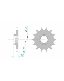 Pignon AFAM acier standard 24508 - 525