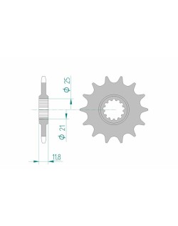Pignon AFAM acier standard 64302 - 520