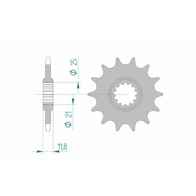 Pignon AFAM acier standard 64302 - 520 Pignon AFAM acier standard 64302 - 520