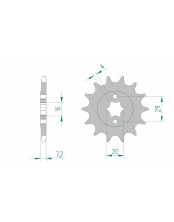 Pignon AFAM acier standard 22305 - 520