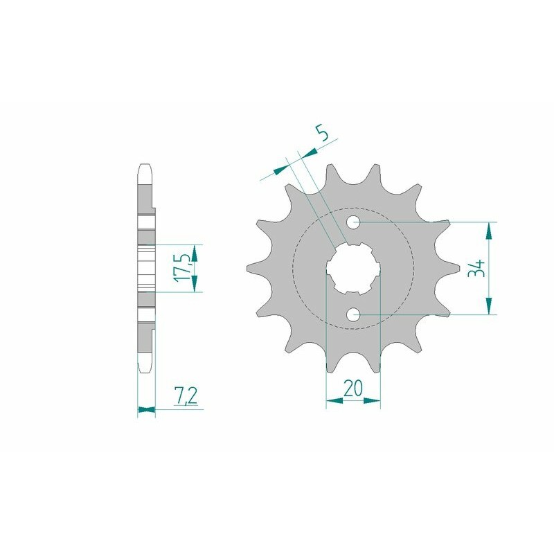 Pignon AFAM acier standard 20305 - 520 Pignon AFAM acier standard 20305 - 520