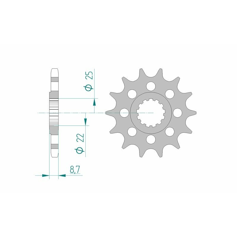Pignon AFAM acier standard 28403 - 525 Pignon AFAM acier standard 28403 - 525