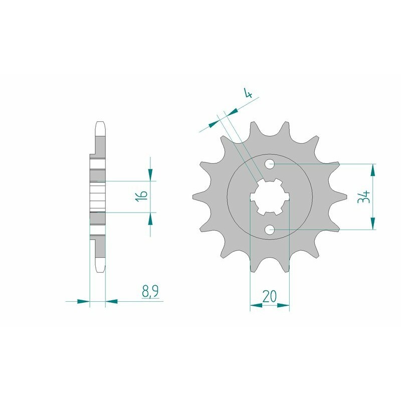 Pignon AFAM acier standard 21300 - 520 Pignon AFAM acier standard 21300 - 520
